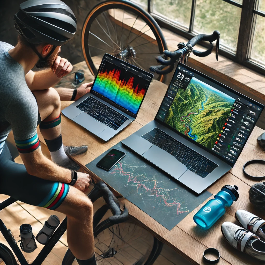 cycliste analyse parcours GPX stratégie entraînement vélo préparation cyclosportive